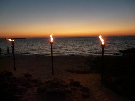 torches at Little Harbor.